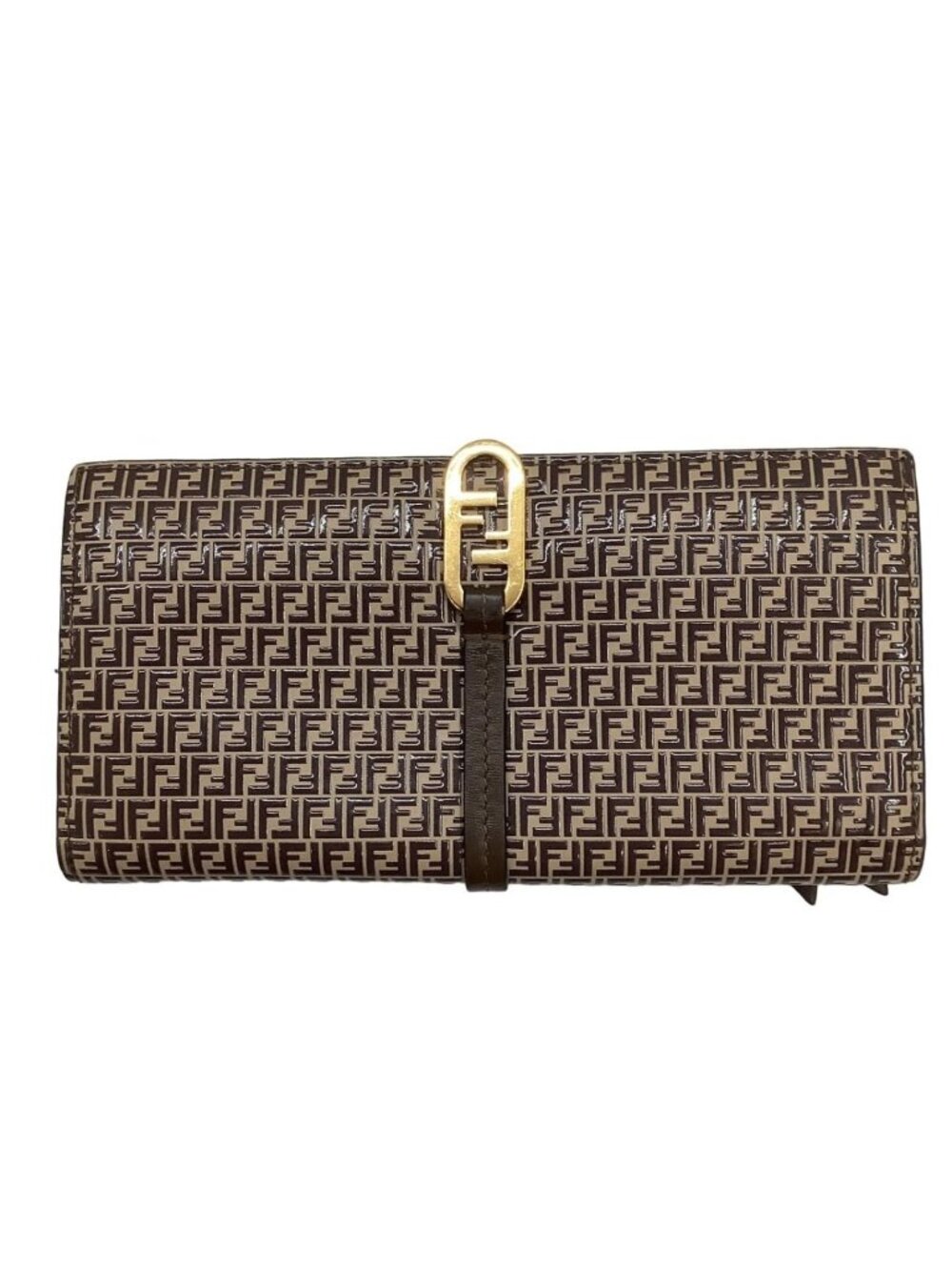 Fendi Wallet Micro FF Pattern Brown